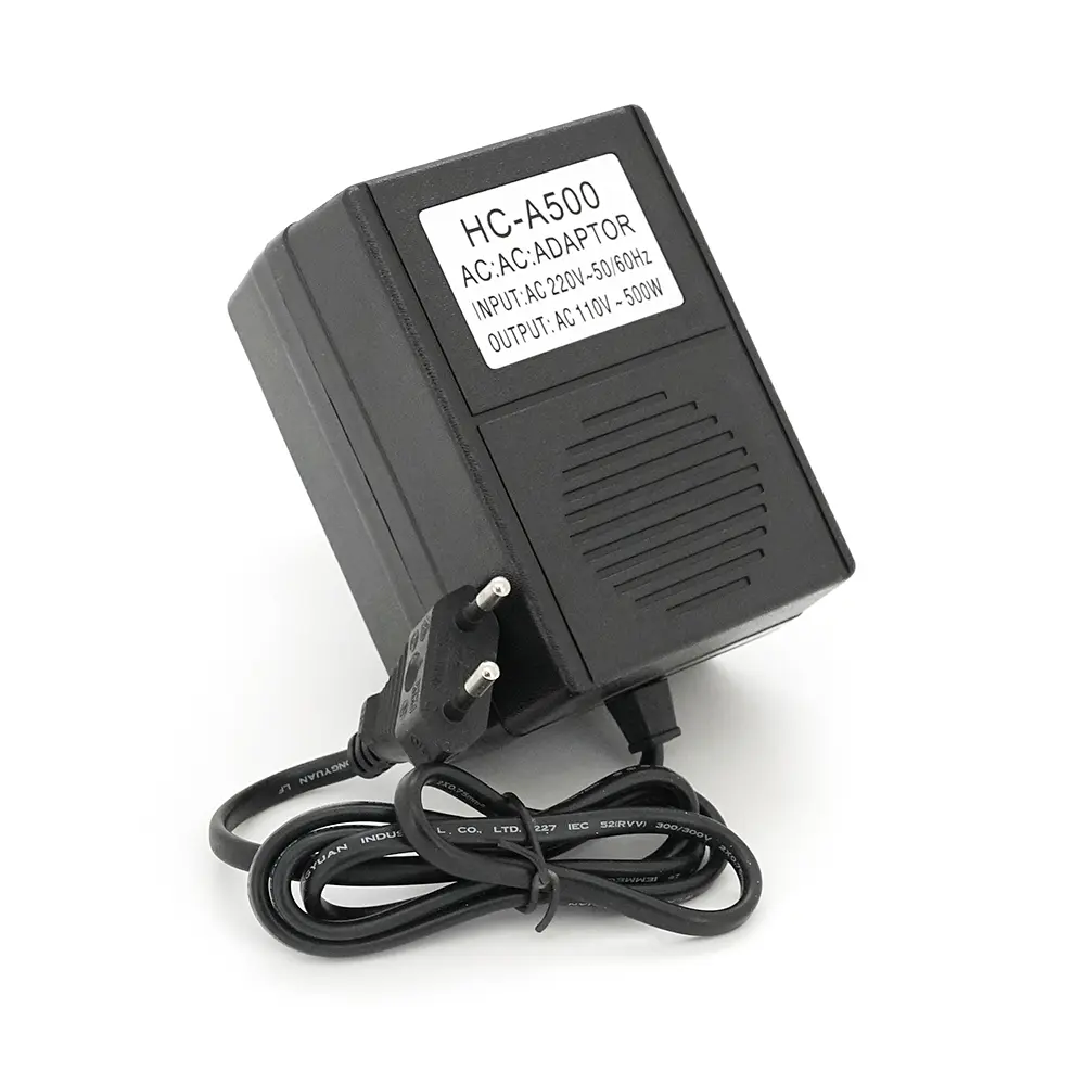 Перетворювач напруги трансформаторний 500W Input 220 V / Output 110V, + універсальна розетка - фото 2