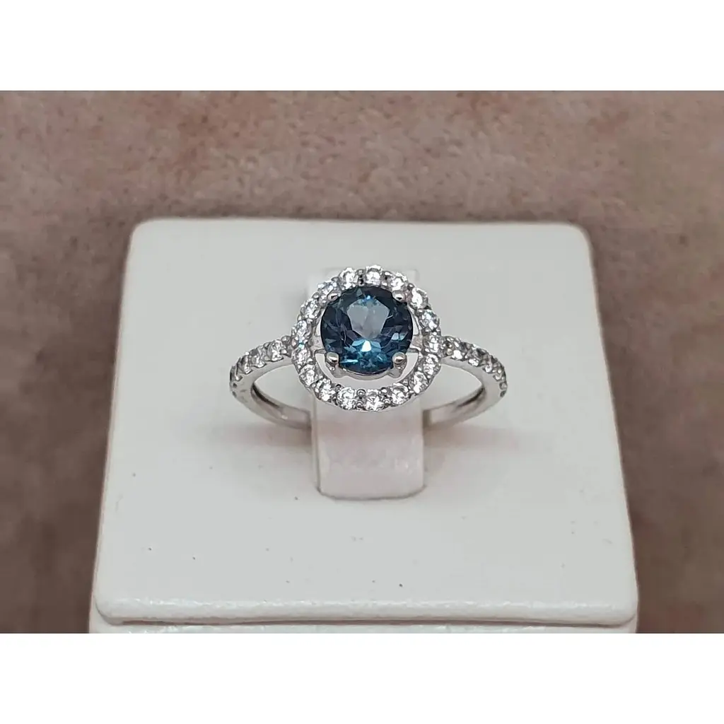 Серебряное кольцо Агни Ярина с топазом. 1596/9р-TLB 16 - фото 3