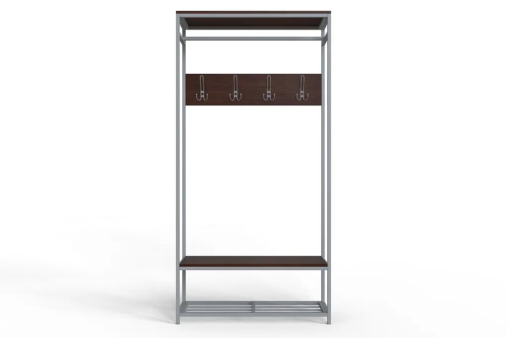 Вішалка модульна підлогова Ferrum-decor Треліс 15 180x90x38 сірий ДСП Венге 16мм (FRD-105518) - фото 4