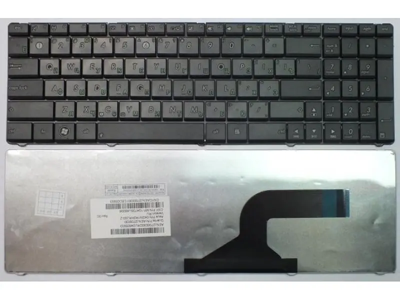 Клавіатура для ноутбуків Asus A52, K52, N53, X52, X54, U50 чорна (версія N53) RU/US - фото 2