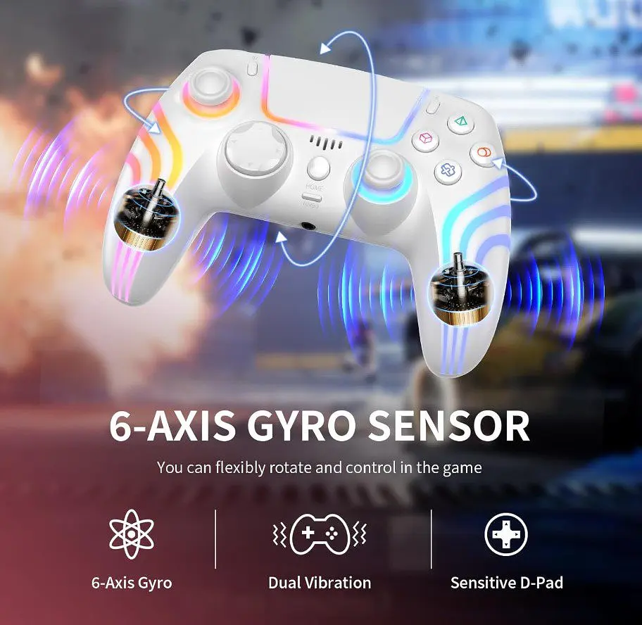 Геймпад джойстик Voltronic P5 for PS5/PS4/Switch/PC DUAL Senses Wireless Controller - фото 11
