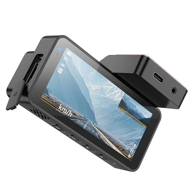 Відеореєстратор Hoco DV12 2K display + GPS (with rear camera) Silver gray - фото 3