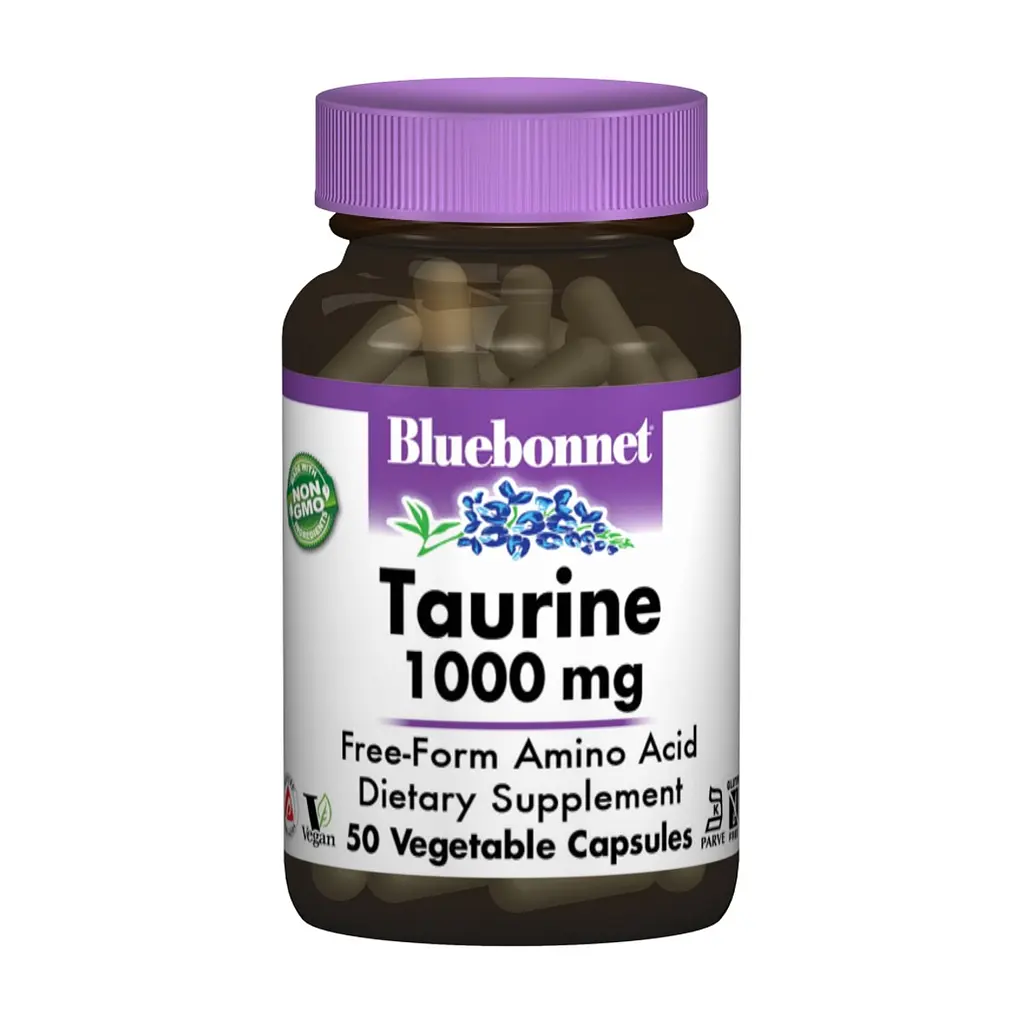 Амінокислота Bluebonnet Nutrition Таурин 1000 мг, 50 гелевих капсул (BLB-00087)