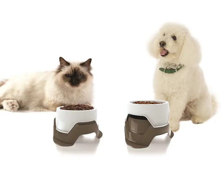 Миска для корма с регулируемой высотой Mimi 19x19x10/13h, коричневый - фото 4