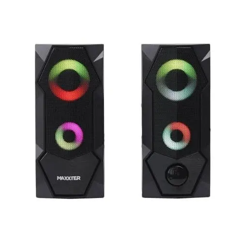 Колонки 2.0 CSP-U002RGB Black 2 x 3 Вт Maxxter teh0020995 - фото 3