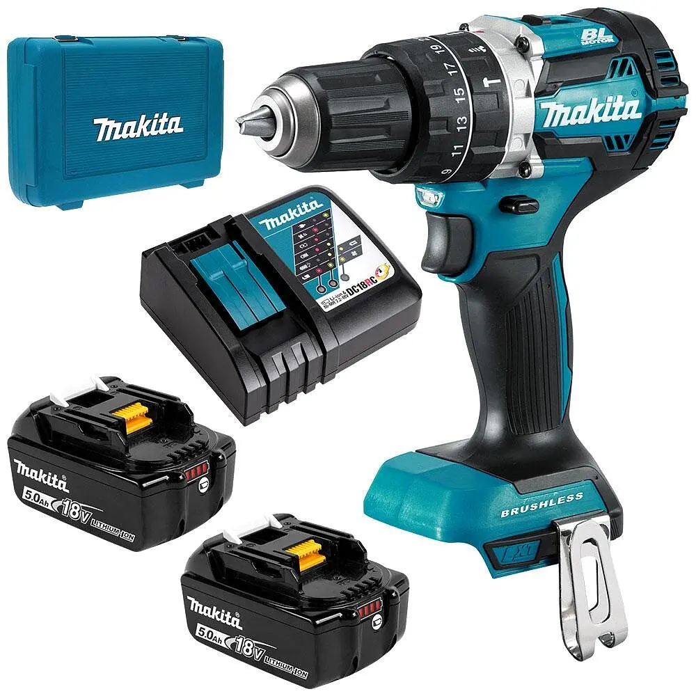 Шурупокрут-дриль акумуляторний Makita DHP484RTE (54 Нм, 1.5-13 мм, BL, LXT)