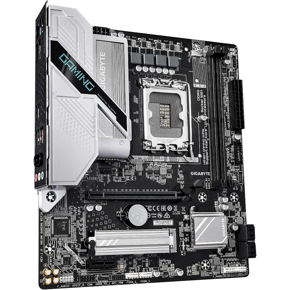 Материнська плата GIGABYTE H810M GAMING WIFI6 (H810M GAMING WIFI6) (Socket 1851, Intel H810, Micro-ATX) - фото 3