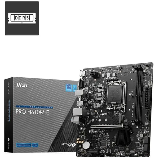 Материнська плата MSI PRO H610M-E (PRO H610M-E) (Socket 1700, Intel H610, Micro-ATX) - фото 5