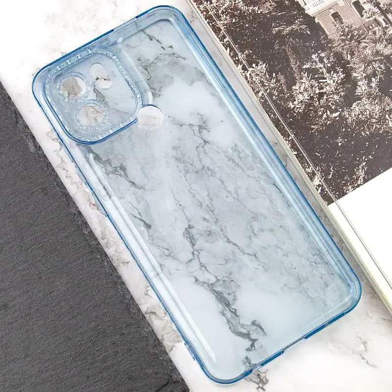 Чехол TPU Starfall Clear для Xiaomi Poco C51 Голубой - фото 4