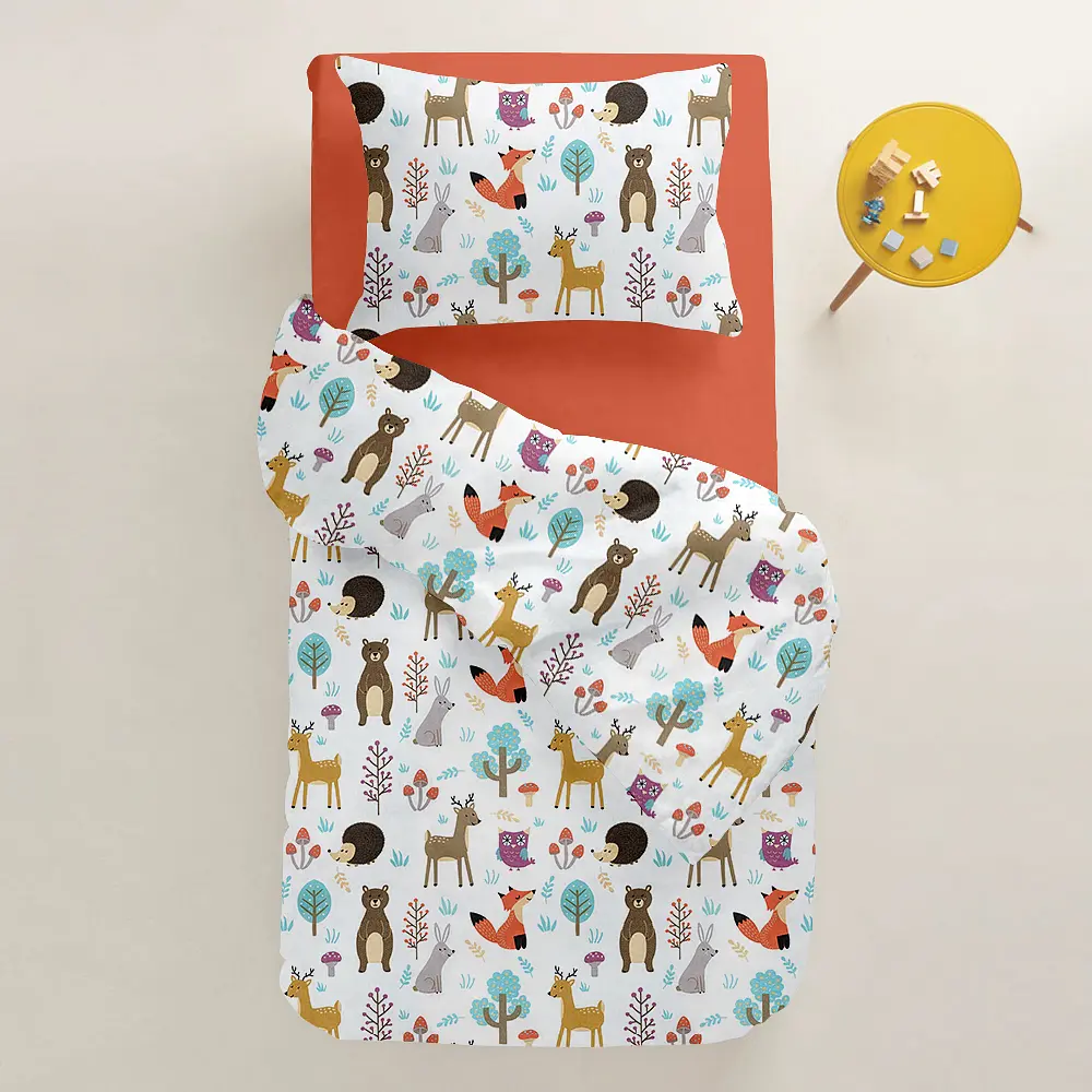 Дитяча постільна білизна в ліжечко COLORFUL ANIMALS CS2 COSAS (4822052108246) - фото 2
