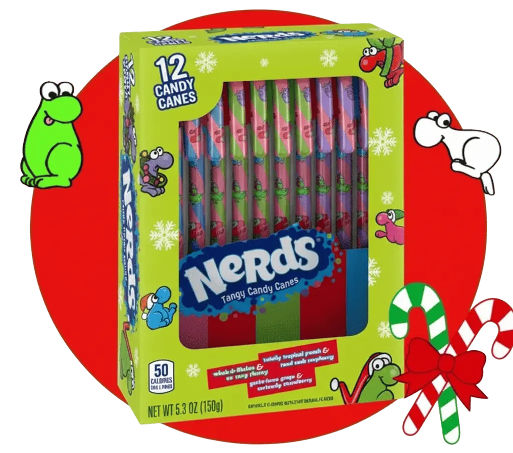 Льодяники-тростини Nerds Holiday Candy Canes 12шт 150г - фото 2