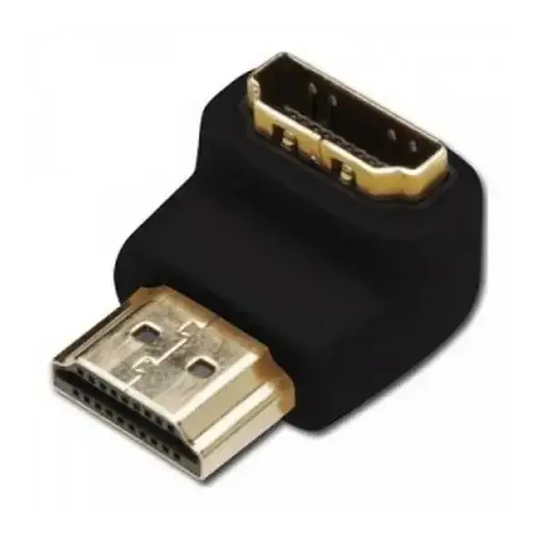 Перехідник Atcom тато Hdmi гніздо Hdmi кутовий gold пластик - фото 2