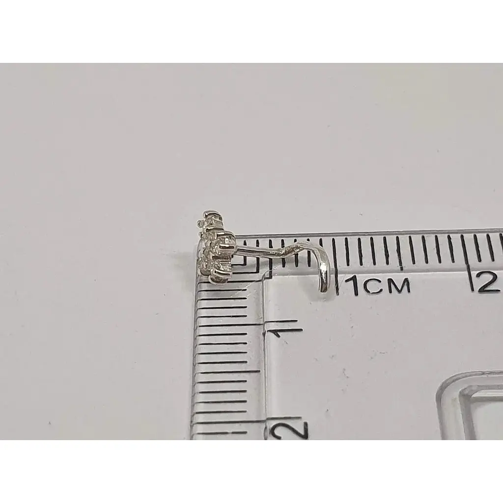 Серебряная серьга-пирсинг в нос Dear. 1045.1С - фото 4