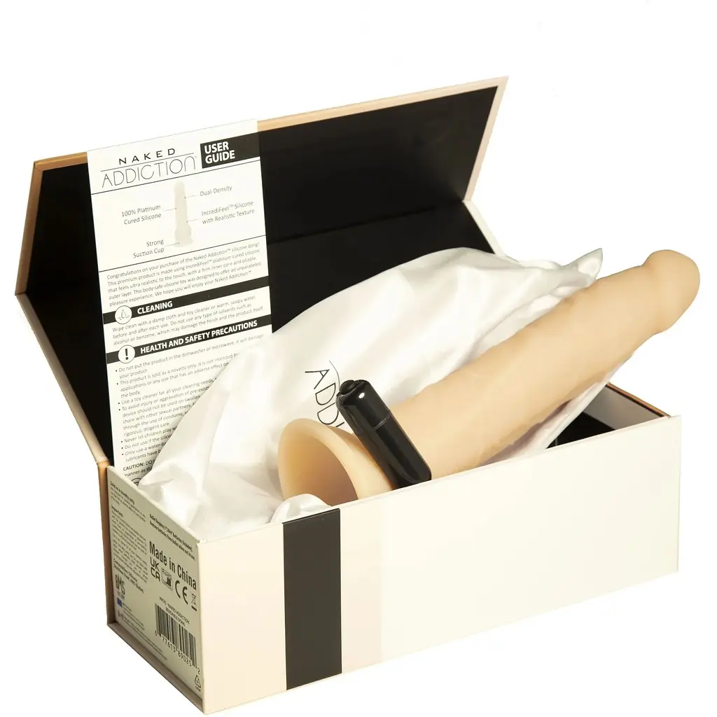 Фалоімітатор Addiction Naked - 9 silicone Dual Density Bendable Dildo Vanilla - фото 7