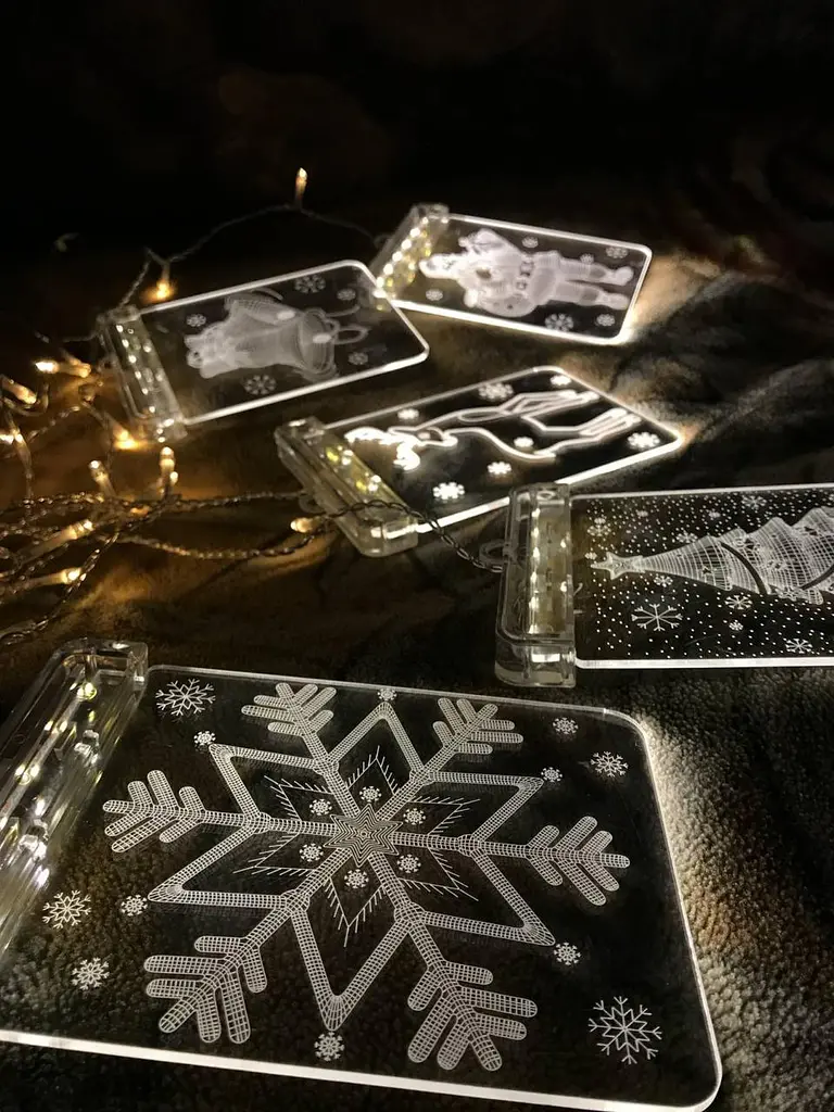 Гірлянда Санта 5 фігур 61 LED теплий білий - фото 2