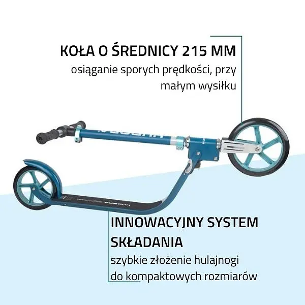 Самокат Hudora Bigwheel 215 Blue (14126) - фото 4