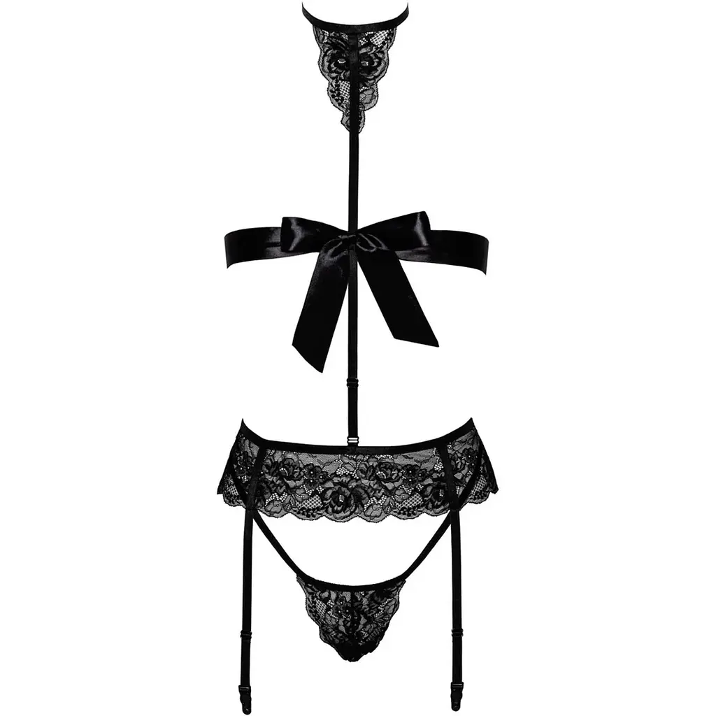 Комплект Kissable Bondage Kiss Set Black S/M - фото 9