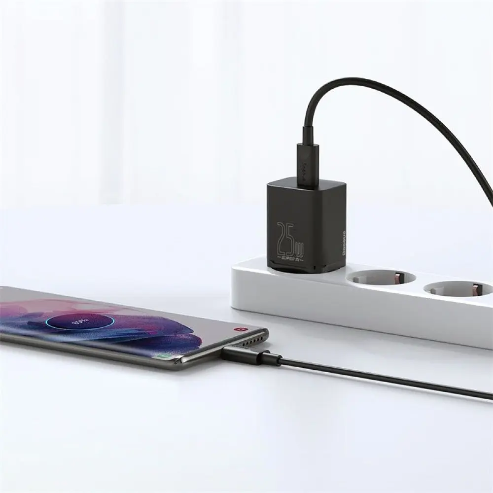 МЗП Baseus Super Silicone Quick Charge Charger 25W (Type-C) - фото 8