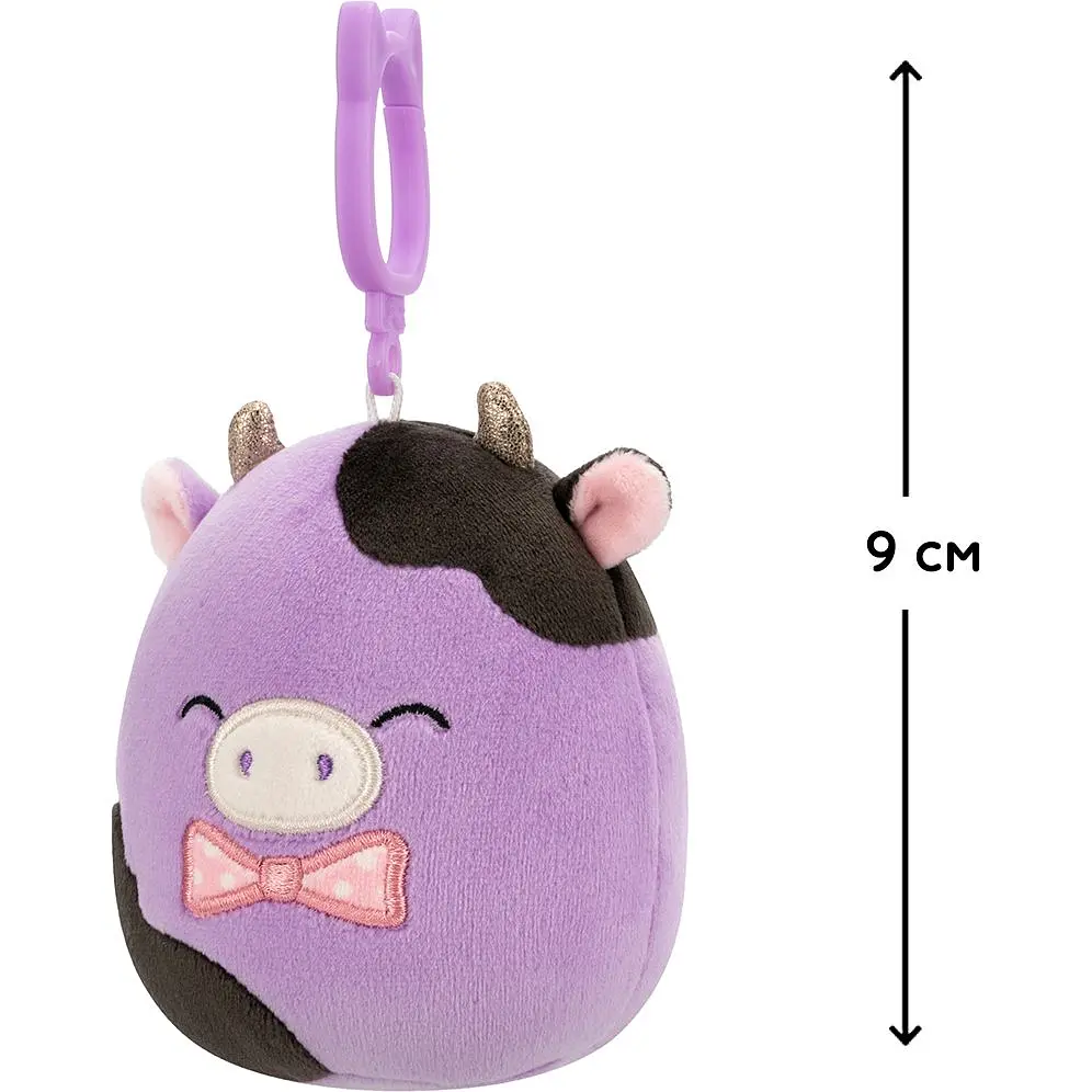 Мягкая игрушка на клипсе Squishmallows Коровка Олекси 9 см (SQCP00463) - фото 7