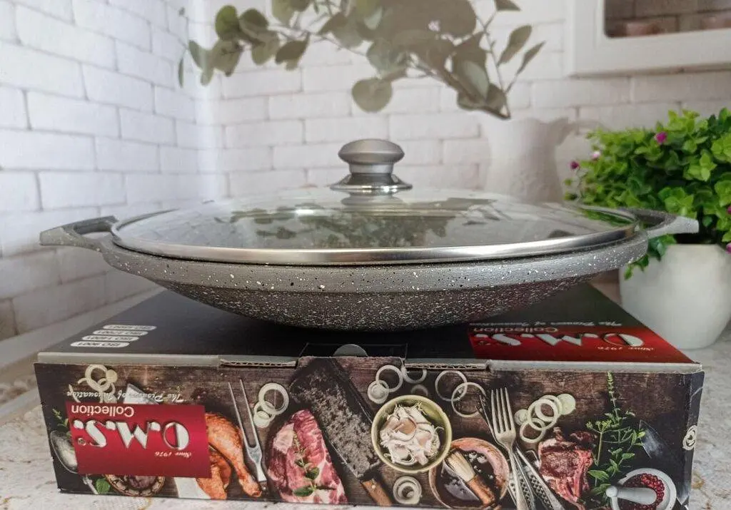 Сковорода ВОК турецька O.M.S Collection 3279-34 см grey