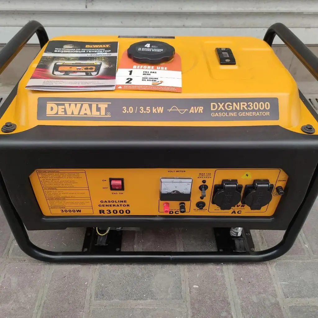 Генератор бензиновий DeWalt DXGNR3000 3.5 кВт мідна обмотка ручний стартер  - фото 7