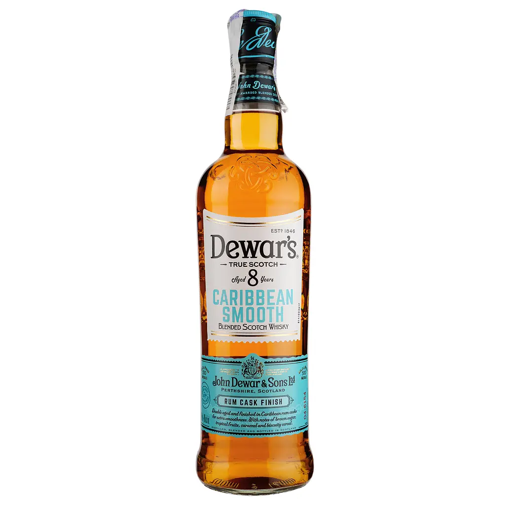 Віскі Dewar's Caribbean Smooth 8 yo Blended Scotch Whisky 40% 0.7 л - фото 7