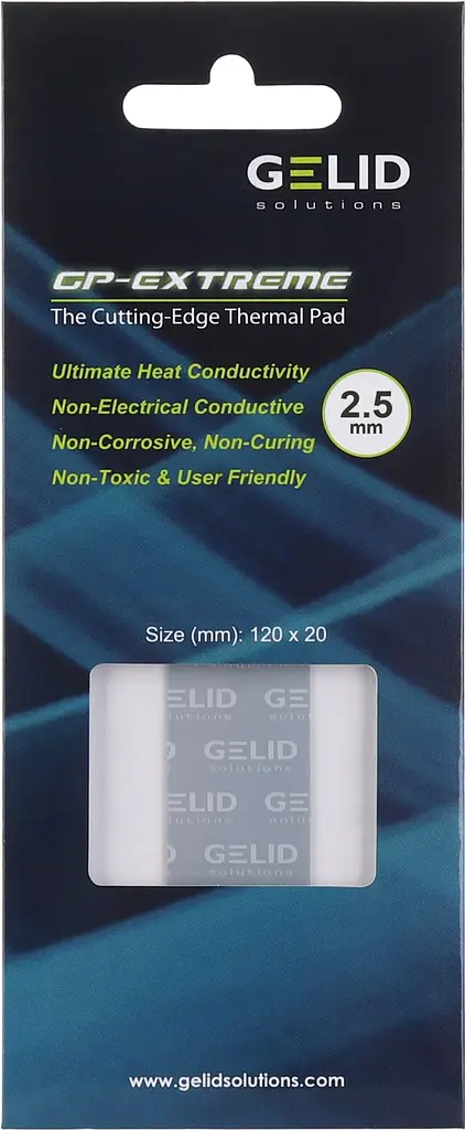 Термоінтерфейс Gelid Solutions GP-Extreme Thermal Pad 120x20x2.5 mm TP-GP05-F - фото 4