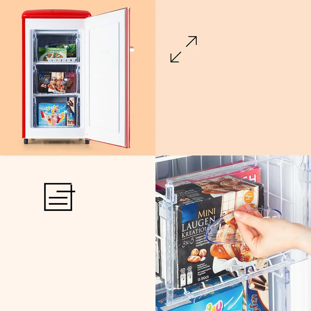 Морозильна камера Klarstein Laika 60л ретро (10045801) - фото 2