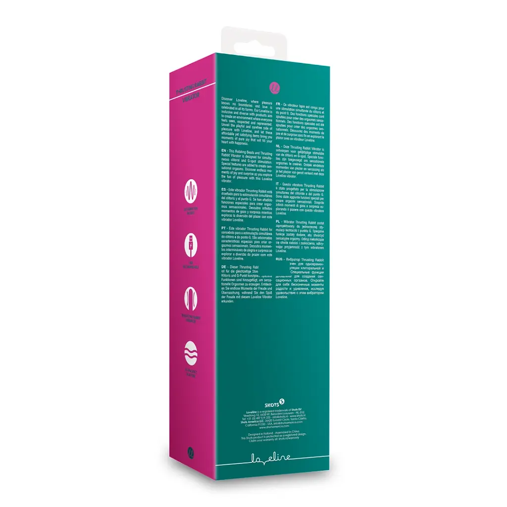 Вибратор-кролик Loveline Thrusting 20.5 см (зеленый) - фото 21
