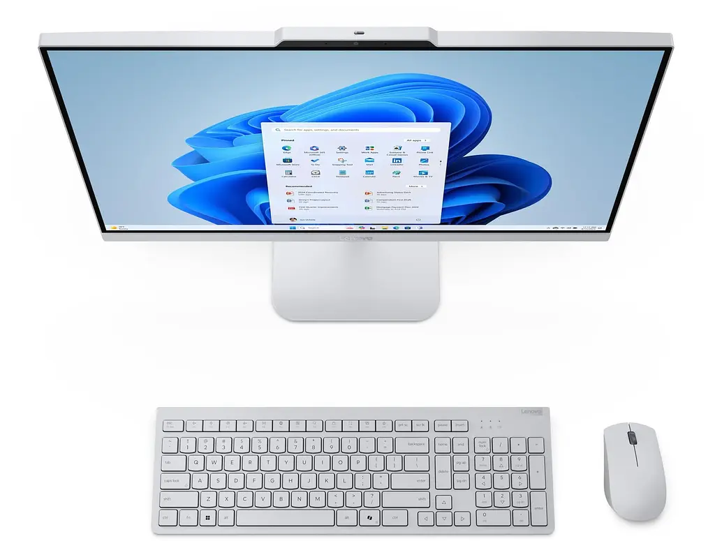 Моноблок Lenovo 23.8 A100 FHD IPS/Intel N100/8GB/512SSD/Intel Graphics/DOS/Cloud Grey (F0JN002TUO) - фото 2