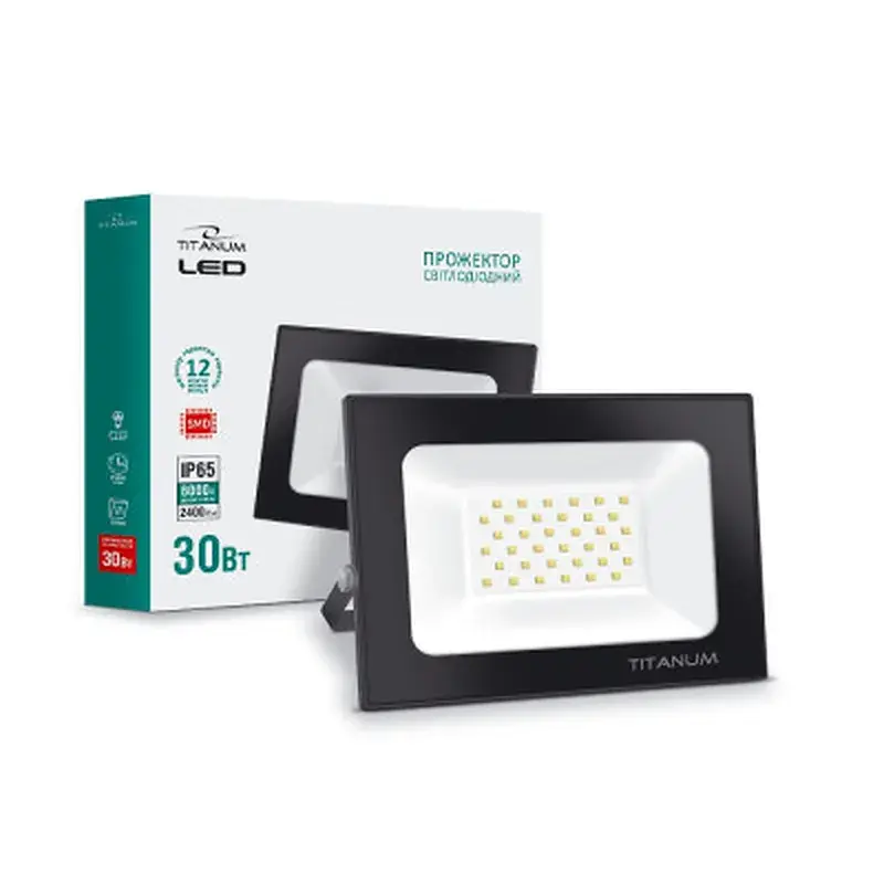 Прожектор TITANUM LED 30W 6000K TLF306 220V (TLF306) - фото 2