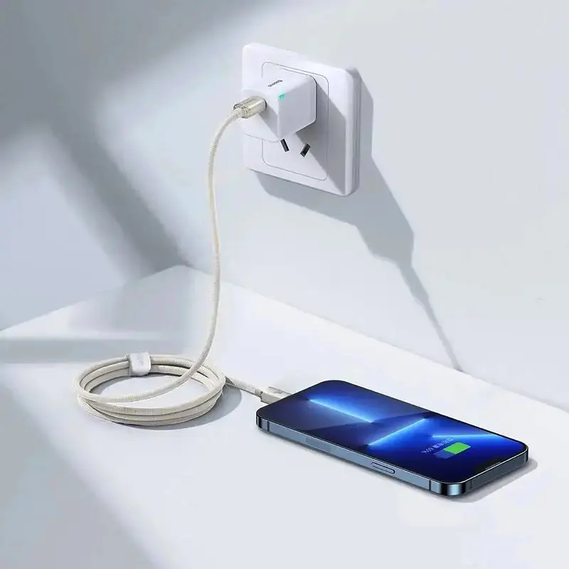 Кабель Baseus Crystal Shine Series Fast Charging Data Cable Type-C to iP 20W 1.2m Розовий - фото 3
