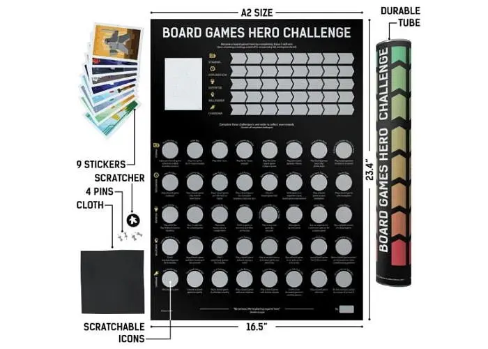 Top Scratch Скретч постер Board Games Hero Challenge (англ.) (СП100ДНН) - фото 5