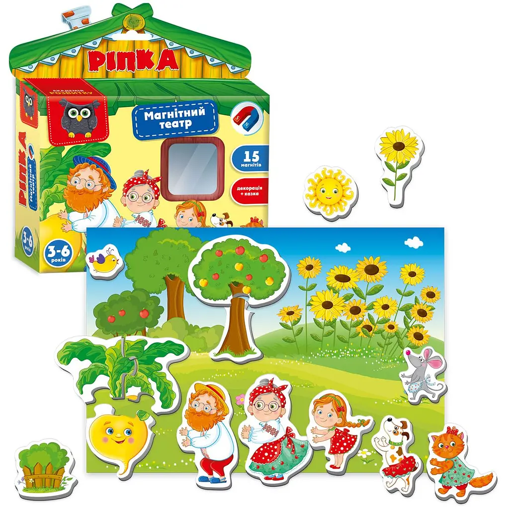 Магнітний театр Vladi Toys Академія розвитку Ріпка укр. мова (VT3206-29) - фото 2