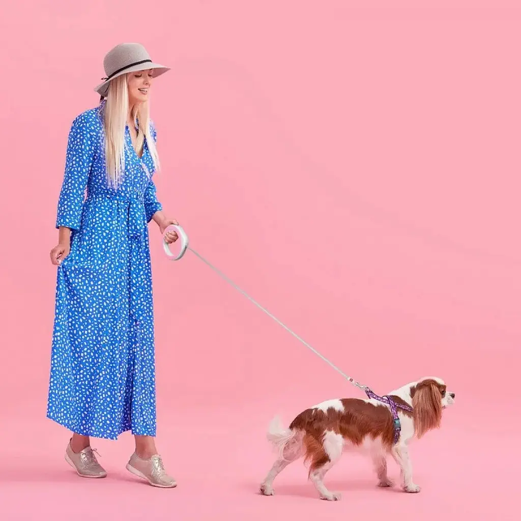 Поводок-рулетка для собак Waudog R-leash, светоотражающий, XS-M, до 40 кг, 2,9 м, розовый - фото 3