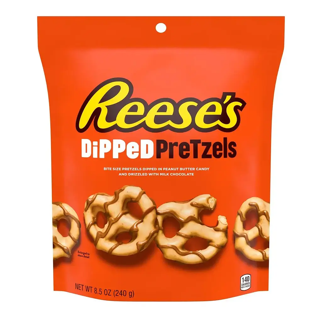 Кренделики Reese's Dipped Pretzels Peanut Butter 240 г