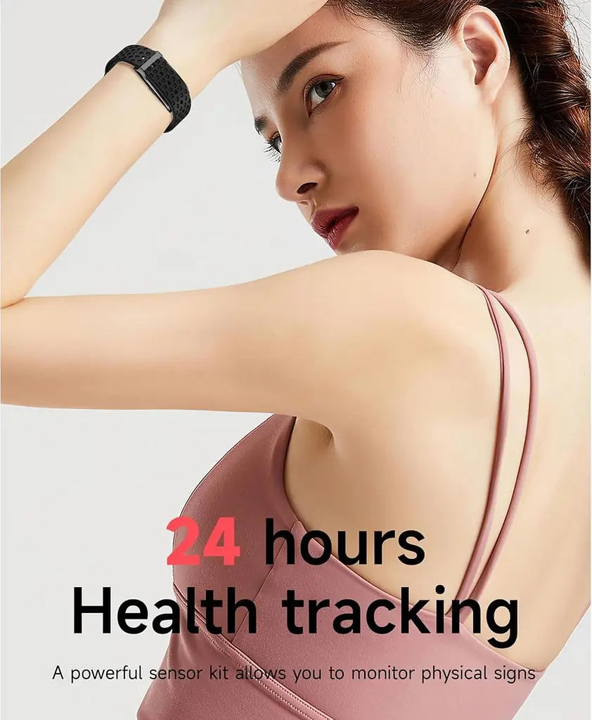 Розумний фітнес-браслет, фітнес-трекер і трекер активності, функція вимірювання одним дотиком, вимірювання пульсу, сну, даних про - фото 2