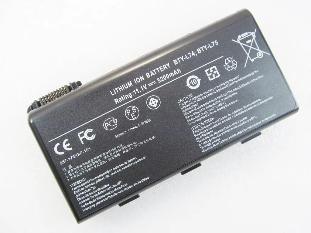 Акумулятор для ноутбука MSI BTY-L74, 5200 mAh, 6cell, 11.1V, Li-ion, чорний - фото 2