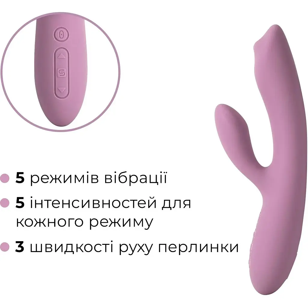 Вібратор-кролик із перлинною стимуляцією точки G Svakom Trysta Neo Violet - фото 4