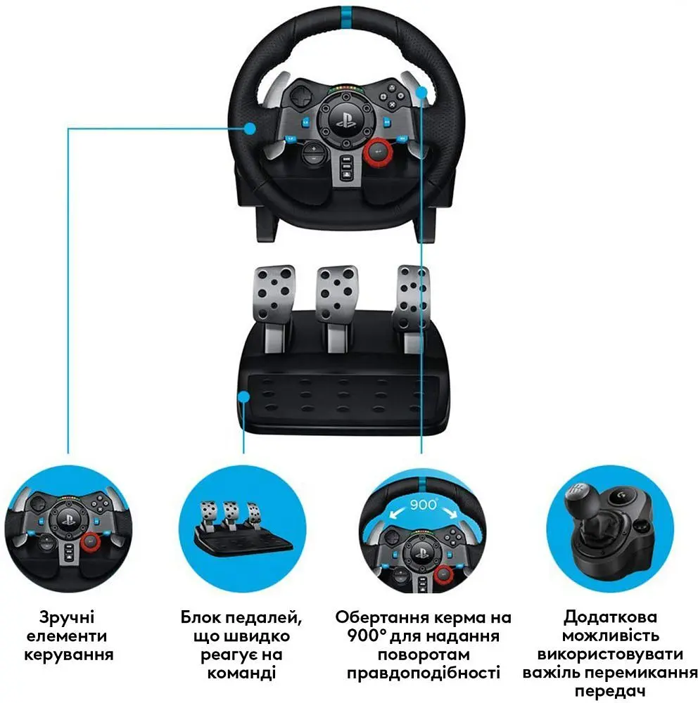 Руль Logitech G29 Driving Force PC/PS3/PS4 Black (941-000112) - фото 7