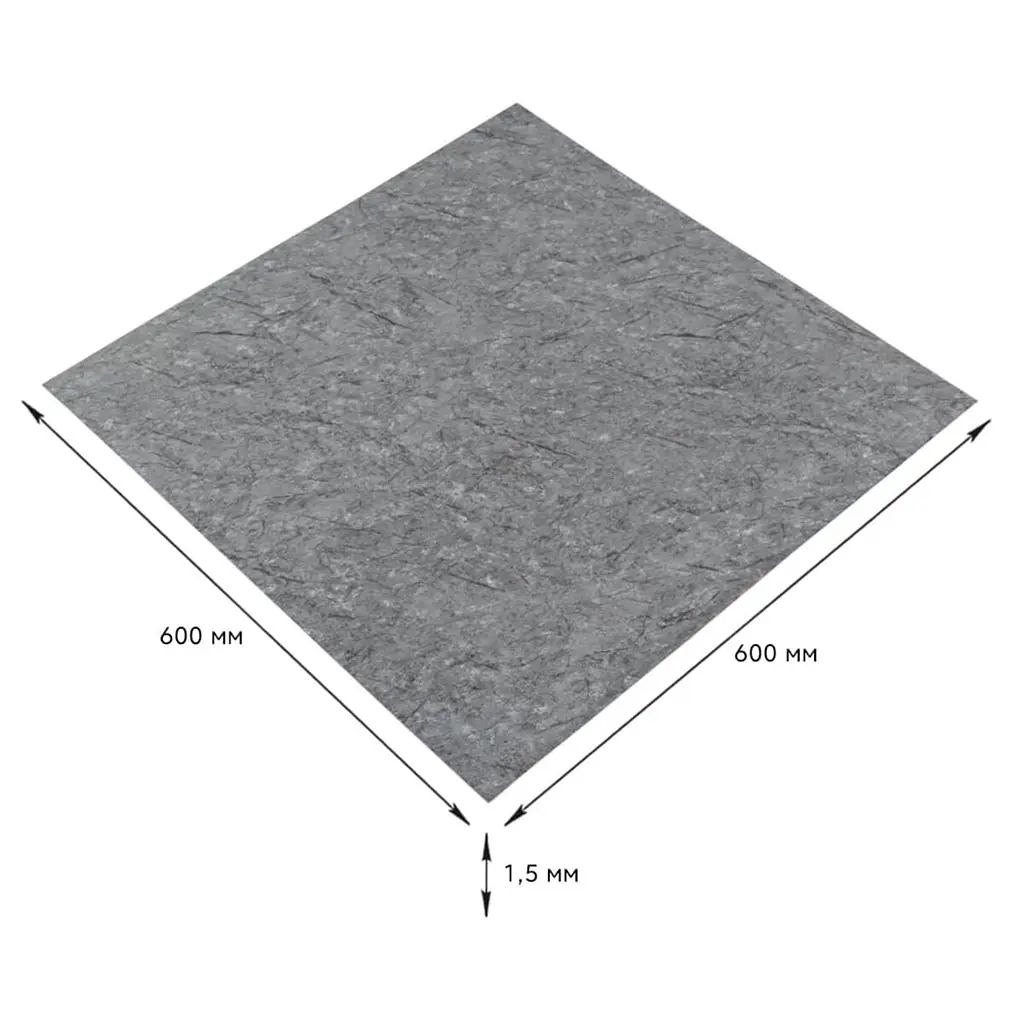 Самоклеюча плитка LVT 600x600x1.5mm (D) SW-00001594 - фото 2