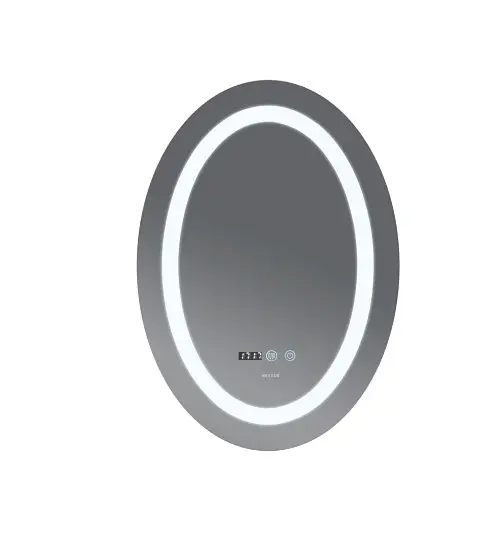 Дзеркало Mixxus Plain MV02-50x70 (годинник, LED-підсвічування, антизапотівання) (MI6010) - фото 2