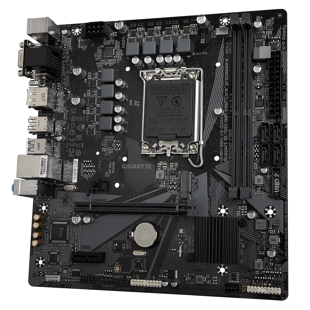Материнская плата H610M S2H V2 s1700 H610 2xDDR5 M.2 HDMI D-Sub DP mATX Gigabyte teh0019029 - фото 4