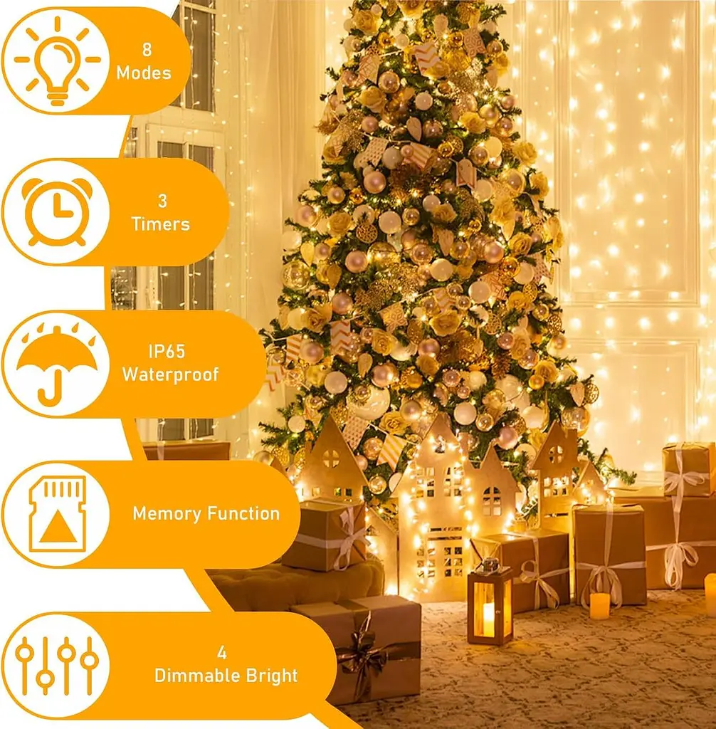 Світлодіодні гірлянди Bzavor Fairy Lights, що працюють від батарейок, 15 м - фото 6