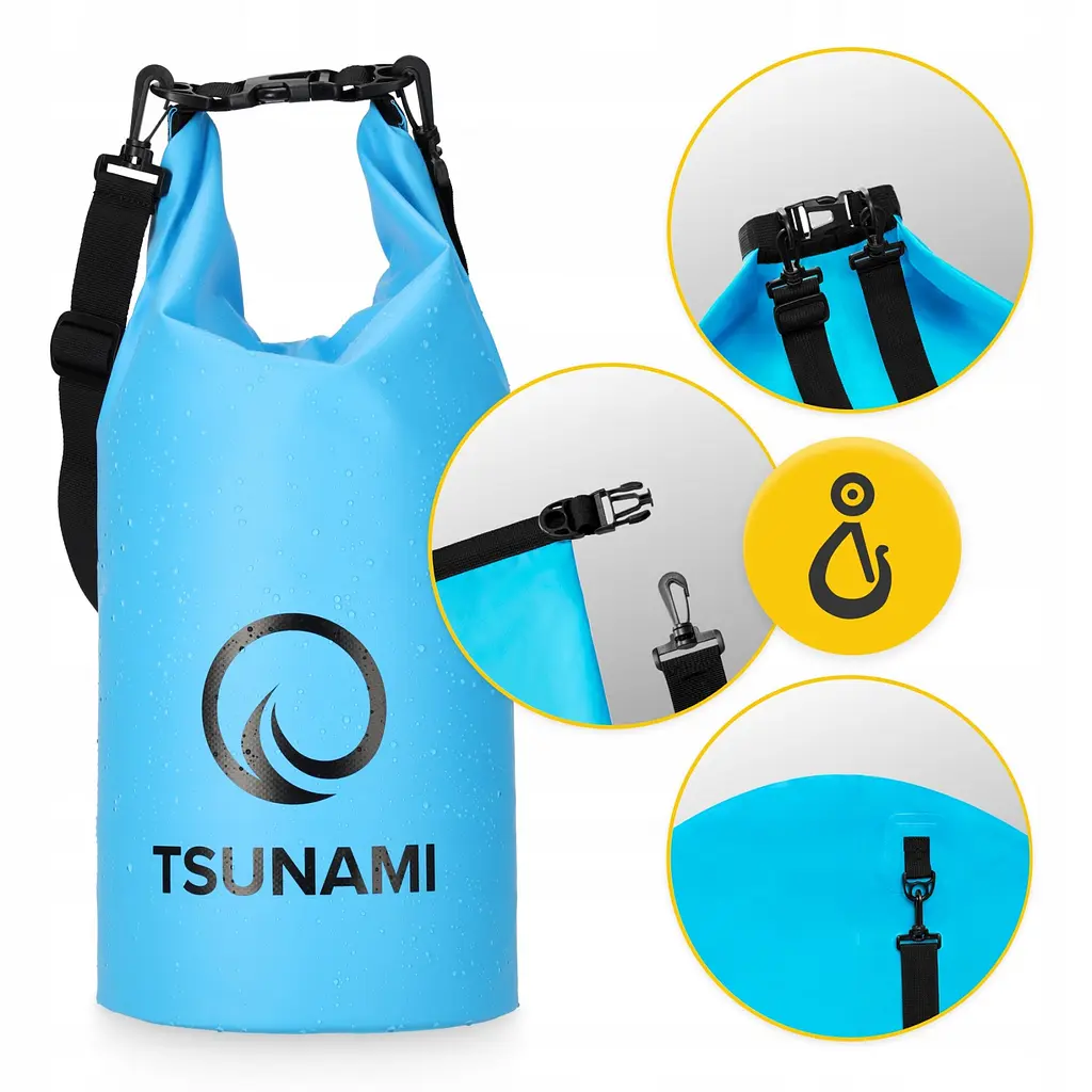 Гермомішок TSUNAMI Dry Pack 10 л водозахисний TS012 (P-5905973400046) - фото 5