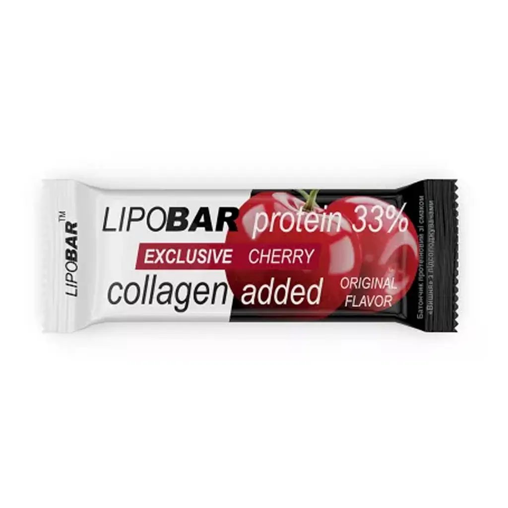 Протеїновий батончик, Lipobar Exclusive — 50 г Cherry