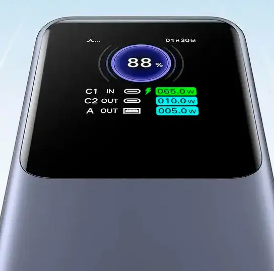 Power Bank Ugreen PB722 25000mah 200W LED (35525B) Gray UA - фото 3