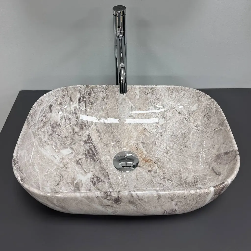 Умивальник VBI Ravenna накладний 46x32.5 см stone glossy VBI-011235 - фото 5
