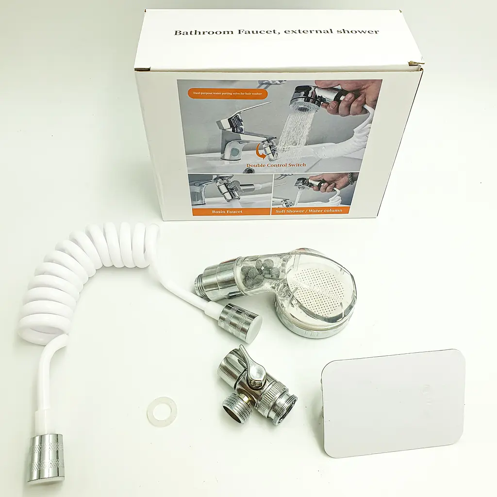 Душова система на умивальник душ із перемикачем на змішувач UKC Modified Faucet With external Shower - фото 4