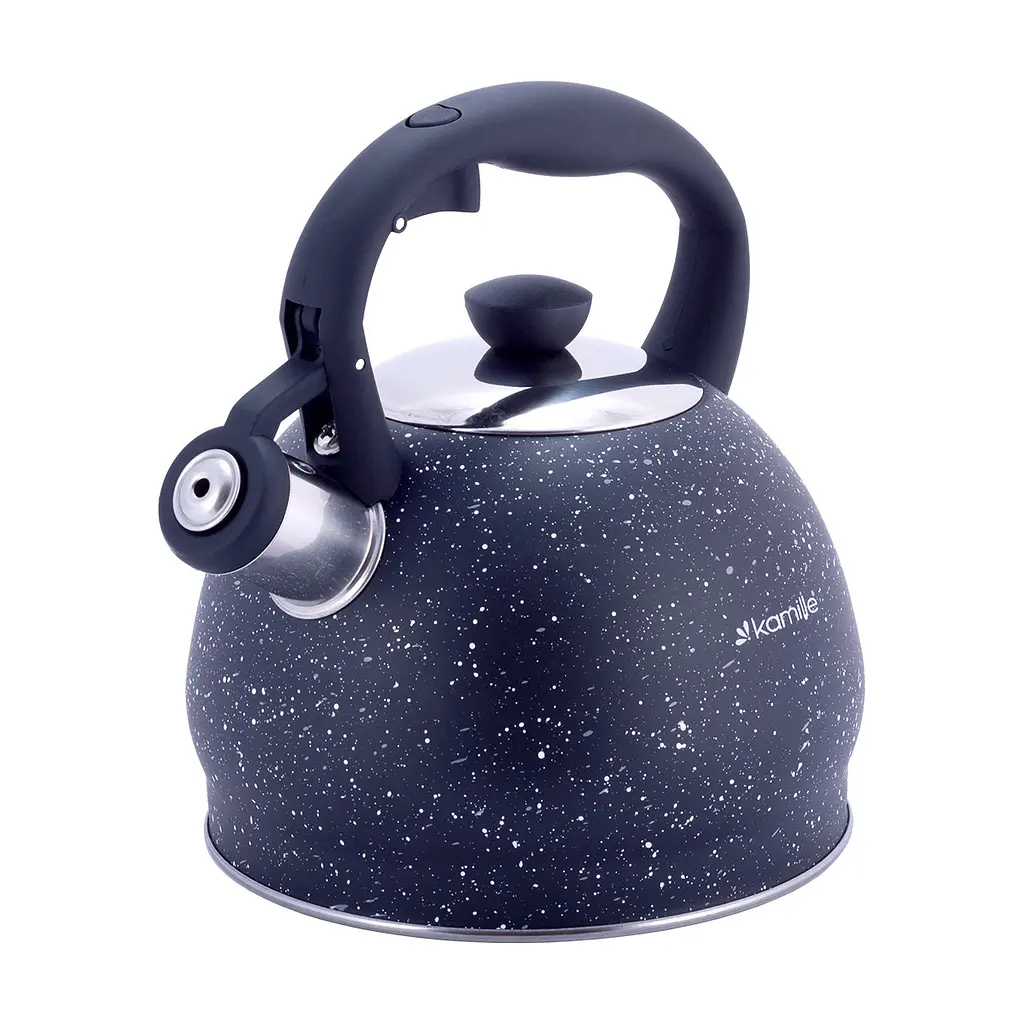 Чайник із свистком Kamille KM-1072BL 2 л темно-сірий